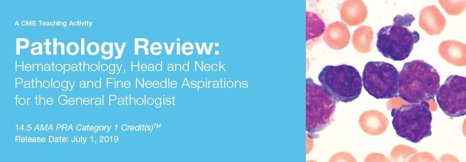 2019 Pathology Review Hematopathology Head and Neck Pathology and Fine Needle Aspirations for the General Pathologist
