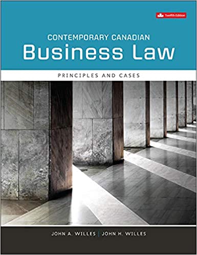 Contemporary Canadian Business Law 12th Edition