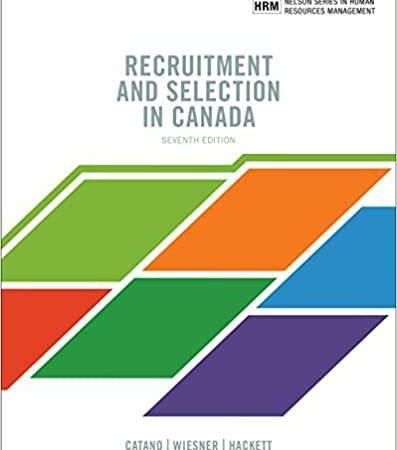 Recruitment and Selection in Canada 7th Edition