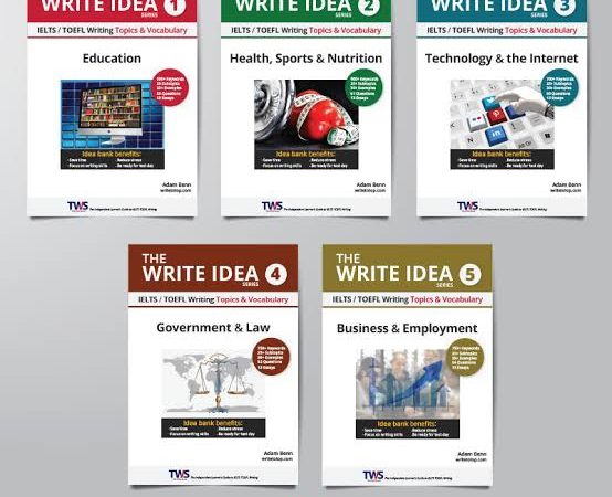 The Write Idea Complete Set (Complete Vol. 1 – 5) Topic Idea banks for TOEF; Writing & Speakimg