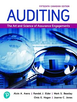 Auditing : The Art and Science of Assurance Engagements15th Canadian Edition