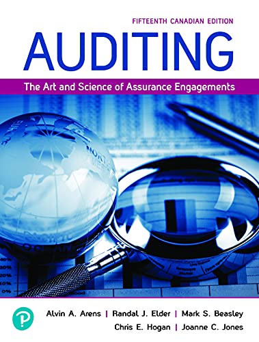 Auditing The Art and Science of Assurance Engagements Fifteenth 15th Canadian Edition