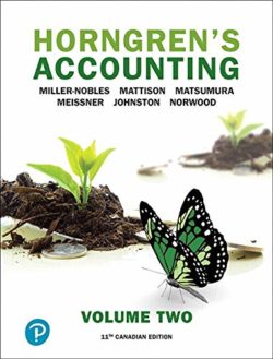 Horngren’s Accounting: Volume 2: 11th Eleventh Canadian Edition