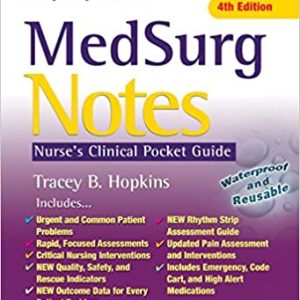 MedSurg Notes: Nurse’s Clinical Pocket Guide Fourth 4th Edition