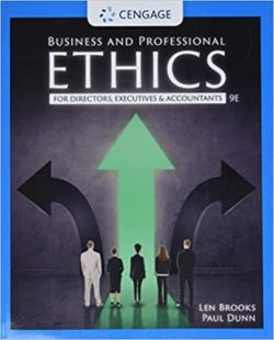 Business and Professional Ethics for Directors, Executives & Accountants Ninth Edition [9th ed 9e]