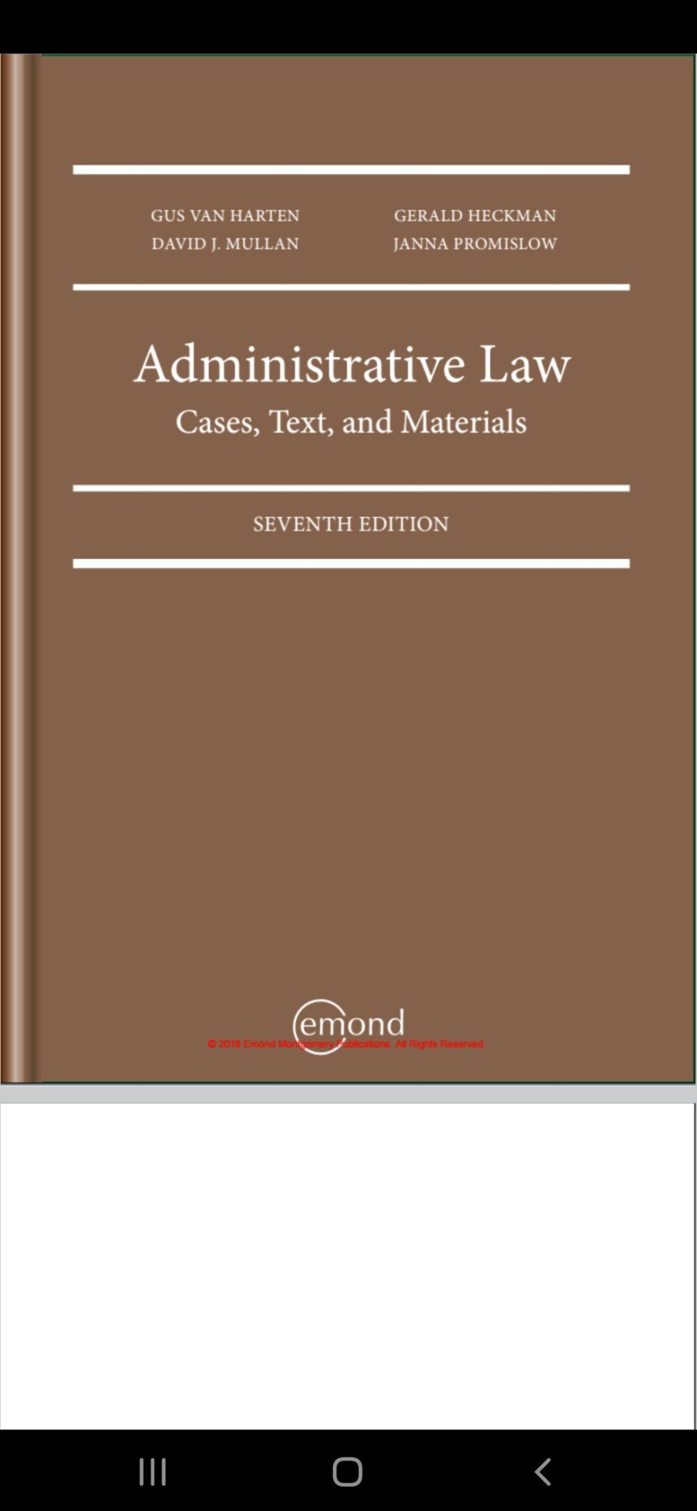 Administrative law cases text and materials 7th edition