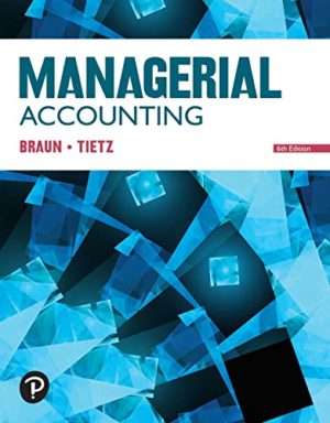 Managerial Accounting Sixth Edition 6ed 6th e