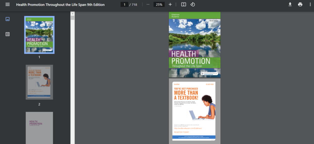 Health Promotion Throughout the Life Span 9e sample page PDF