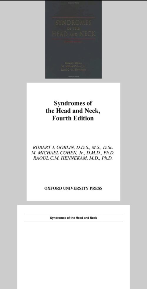 Syndromes of the Head and Neck, Fourth Edition 4th ed