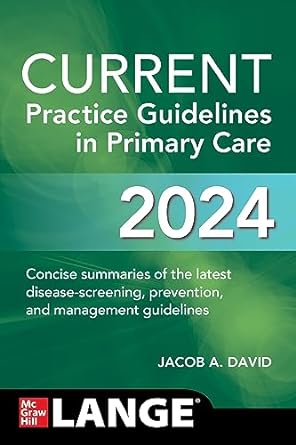 הנחיות פרקטיקה נוכחיות בטיפול ראשוני 2024, מהדורה 21