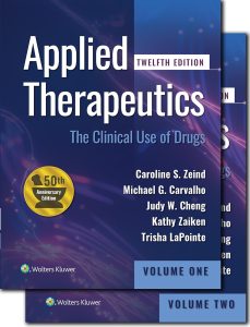 Koda Kimble and Youngs Applied Therapeutics The Clinical Use of Drugs 12th Edition 2 volume set