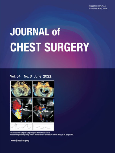 KTCVS2_054-03_COVER_S JOURNAL OF CHEST SURGERY Volume 54 2021