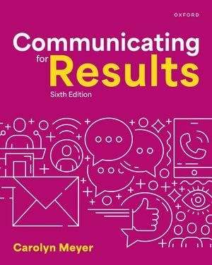 Communicating for Results A Canadian Student's Guide, 6th Edition