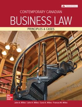 Contemporary Canadian Business Law, 13th Edition